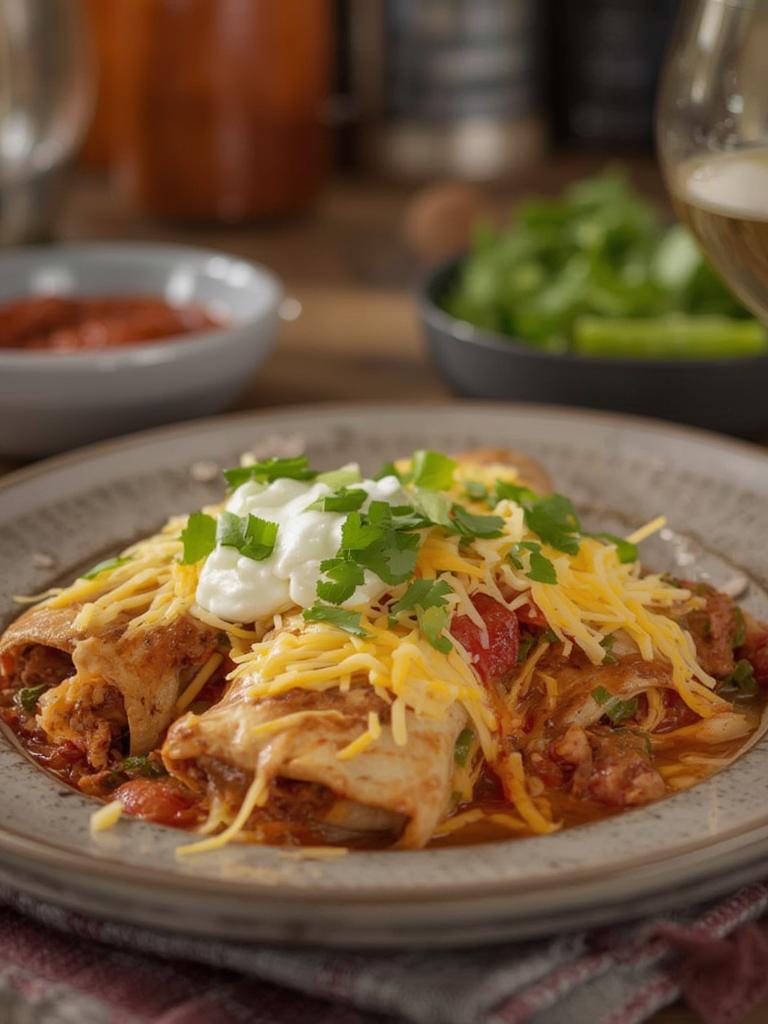 Beef and Cheese Chimichangas served