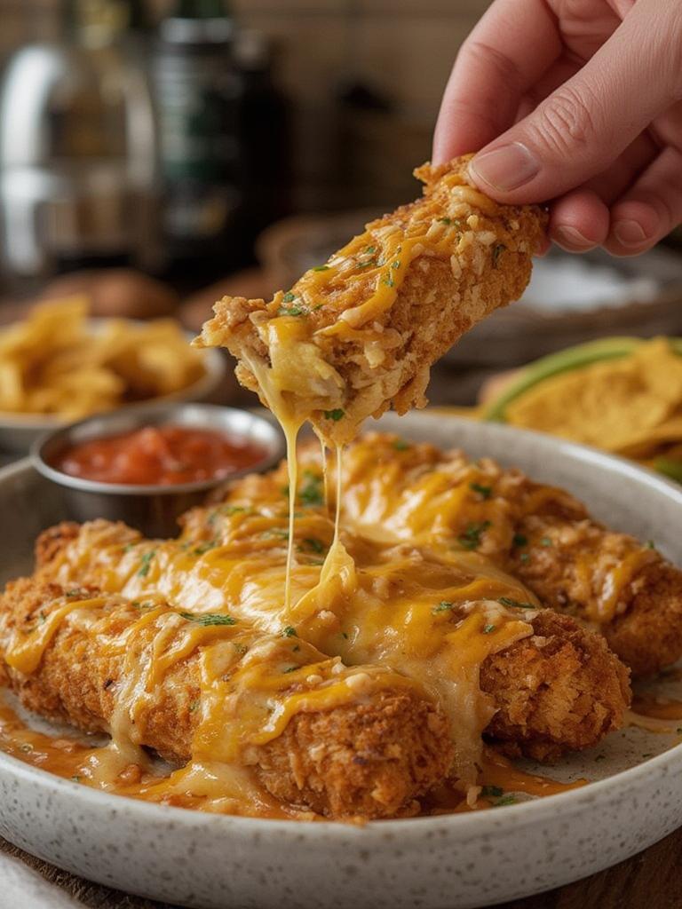 Cheesy Taco Sticks served