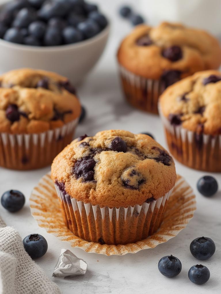 Homemade Blueberry Protein Muffins