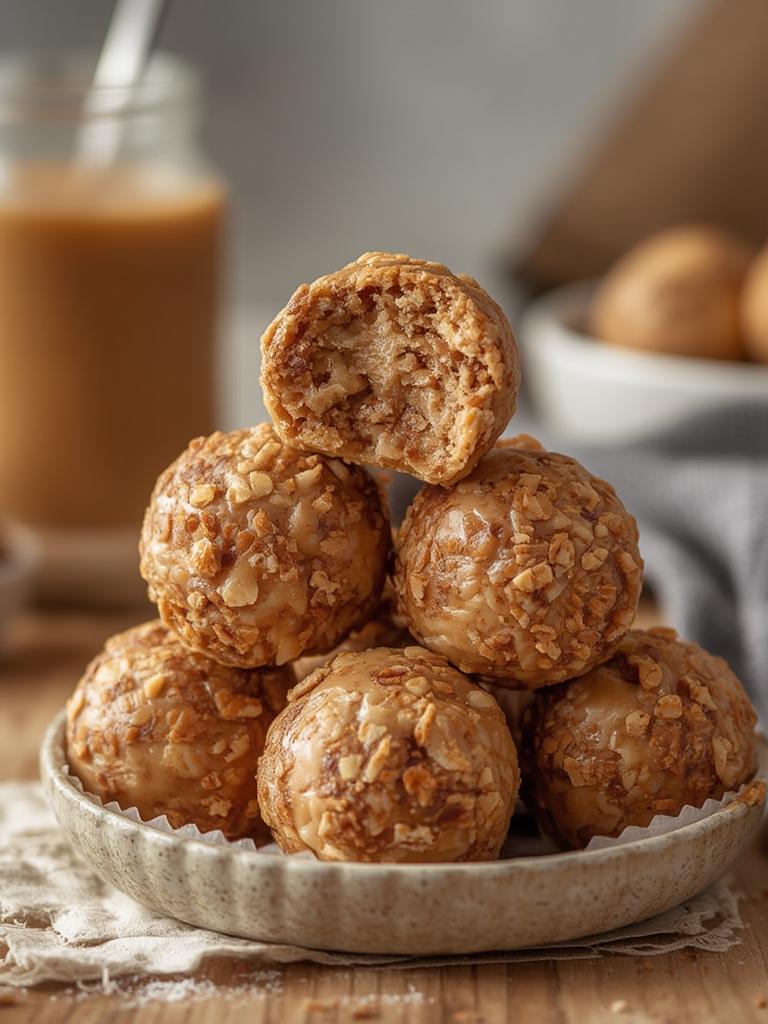 No-Bake Peanut Butter Energy Bites served