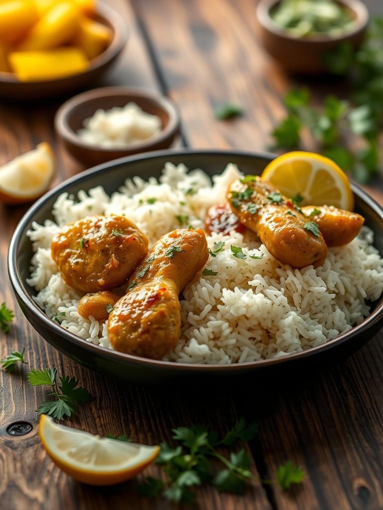 20-Minute Garlic Butter Chicken with Rice