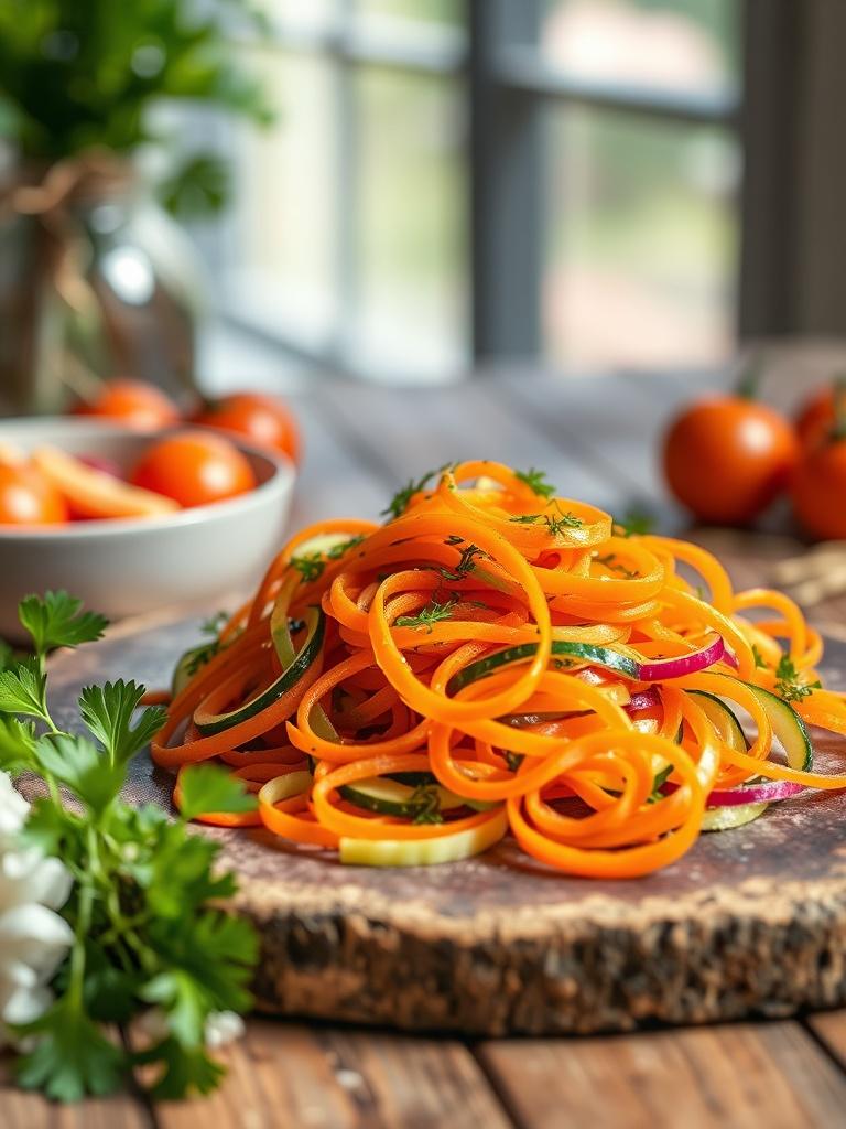 Carrot and Cucumber Ribbon Salad