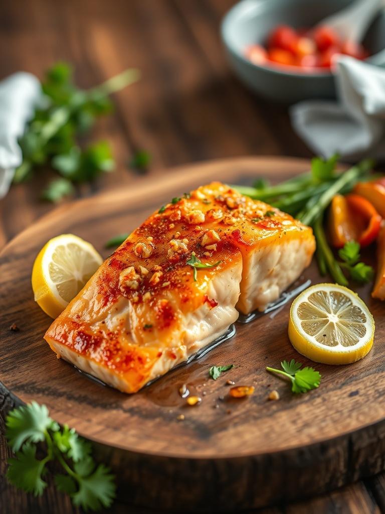 Crispy Air Fryer Honey Garlic Salmon