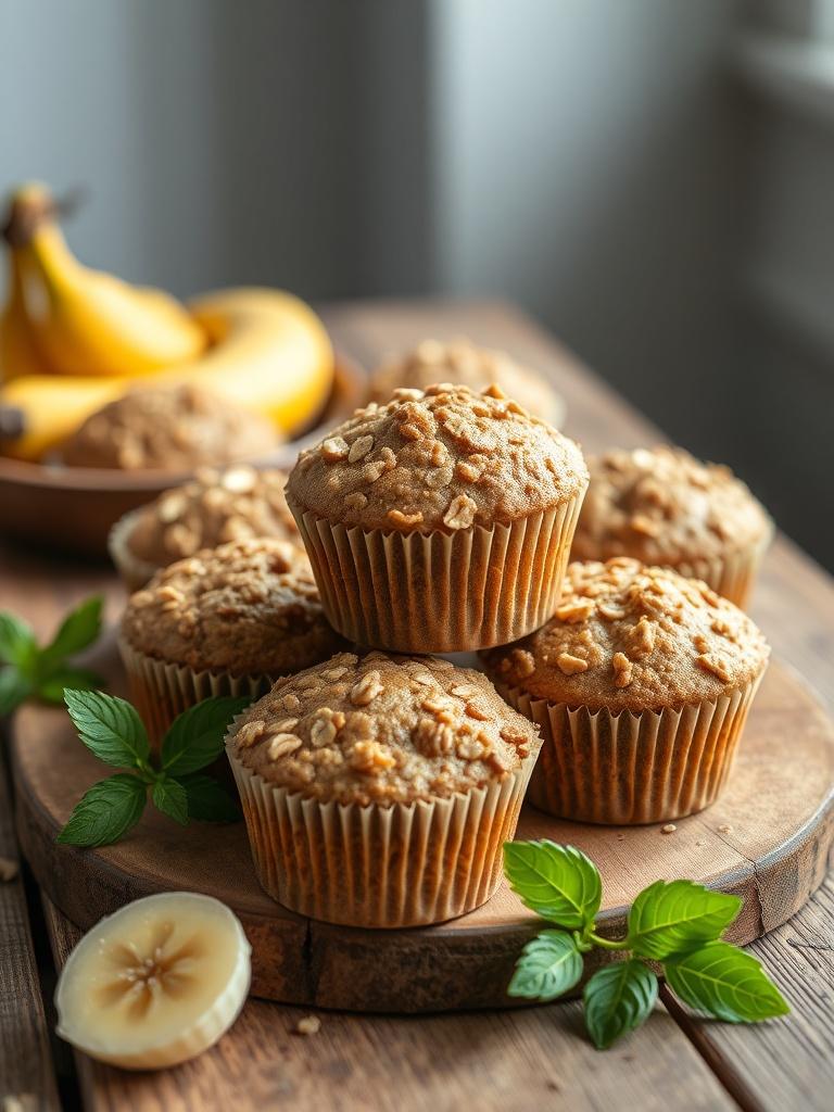 Healthy Banana Oatmeal Muffins (No Sugar)