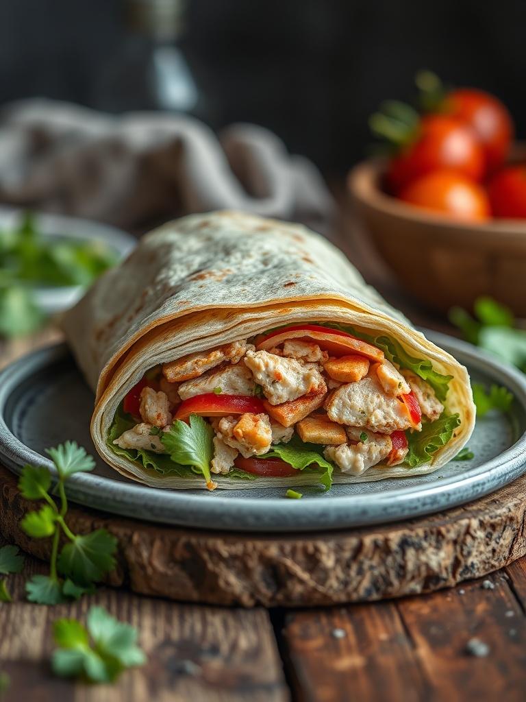 Healthy Tuna Melt Wrap