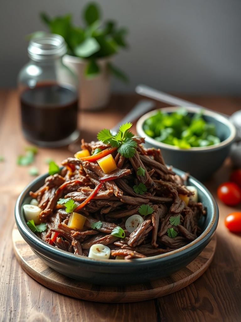 Slow Cooker Shredded Balsamic Beef