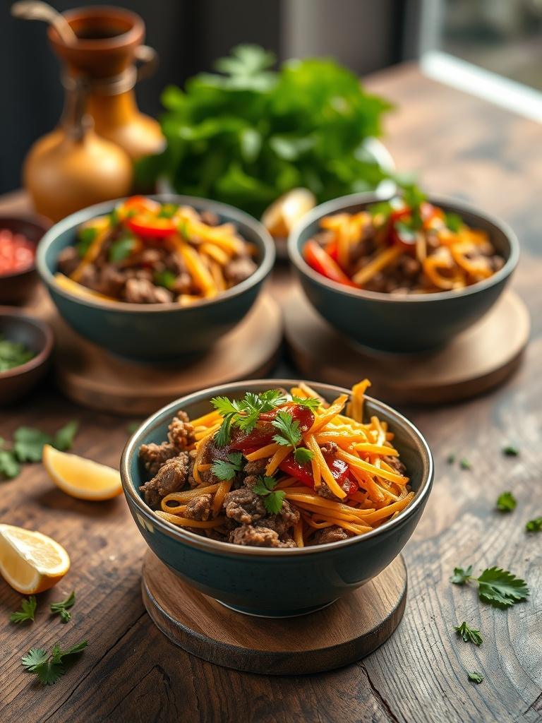 Viral Hot Honey Ground Beef Bowls